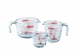 Pyrex – Messkrug aus strapazierfähigem Glas, Glas, durchsichtig, Set 3 pièces 3 Stück (1er Pack) Angebot bei HelloDeals
