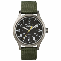 Timex Unisex- Armbanduhr Expedition Scout Analog Quarz Nylon Green/Black Angebot bei HelloDeals
