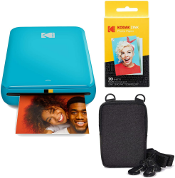 KODAK Step Printer Drahtloser mobiler Farbig Fotodrucker mit Zink-Technologie (Blau) Reiseset Blau Starterpaket Single Angebot bei HelloDeals