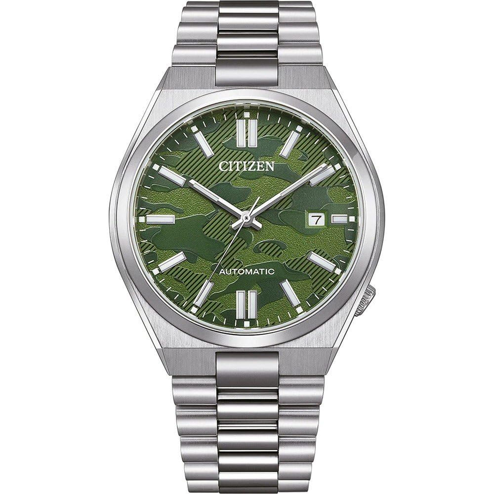 Citizen Herren Automatisch Analog Armbanduhr Tsuyosa Grün/Camouflage Angebot bei HelloDeals