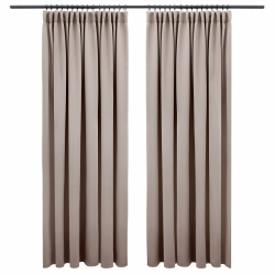 Blumtal Verdunklungsvorhänge Kräuselband 295x140 cm im 2er Set - Oeko-TEX zertifizierte Vorhänge Blickdicht - Verdunklungsvorhang - waschbare Vorhänge mit Kräuselband für Schiene in Taupe H295 x B140 cm (2er Pack) Taupe Angebot bei HelloDeals