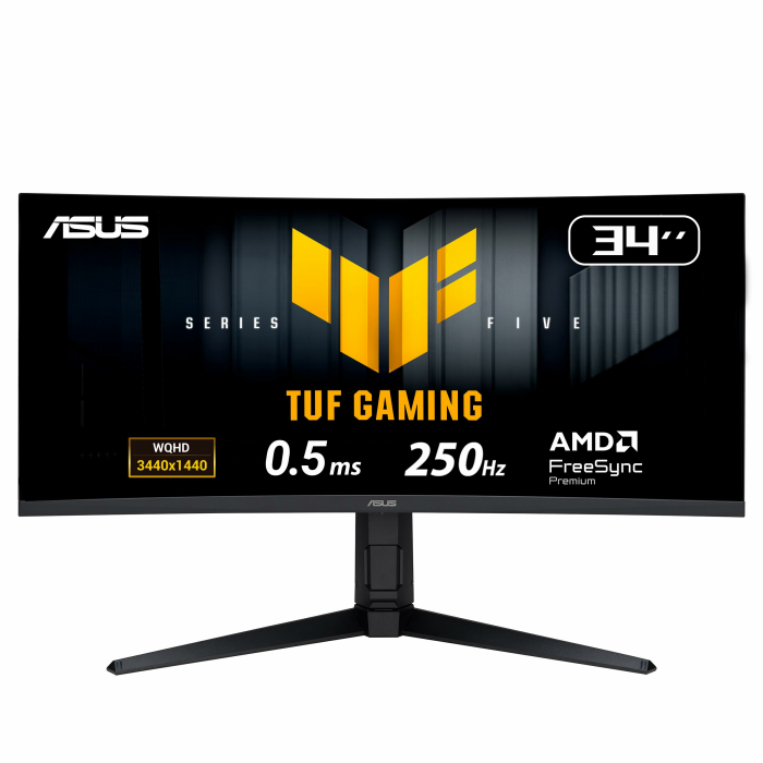 ASUS TUF Gaming VG34WQML5A 34 Zoll WQHD Monitor (Fast VA Panel, Curved, 250 Hz, 0,5 ms Reaktionszeit, 3440x1440, AMD FreeSync Premium, ELMB, DisplayHDR 400, Gaming AI, 2x DisplayPort 1.4, 2x HDMI 2.0) 34" UWQHD Curved höhenverstellbar 250Hz Fast-VA HDR Angebot bei HelloDeals