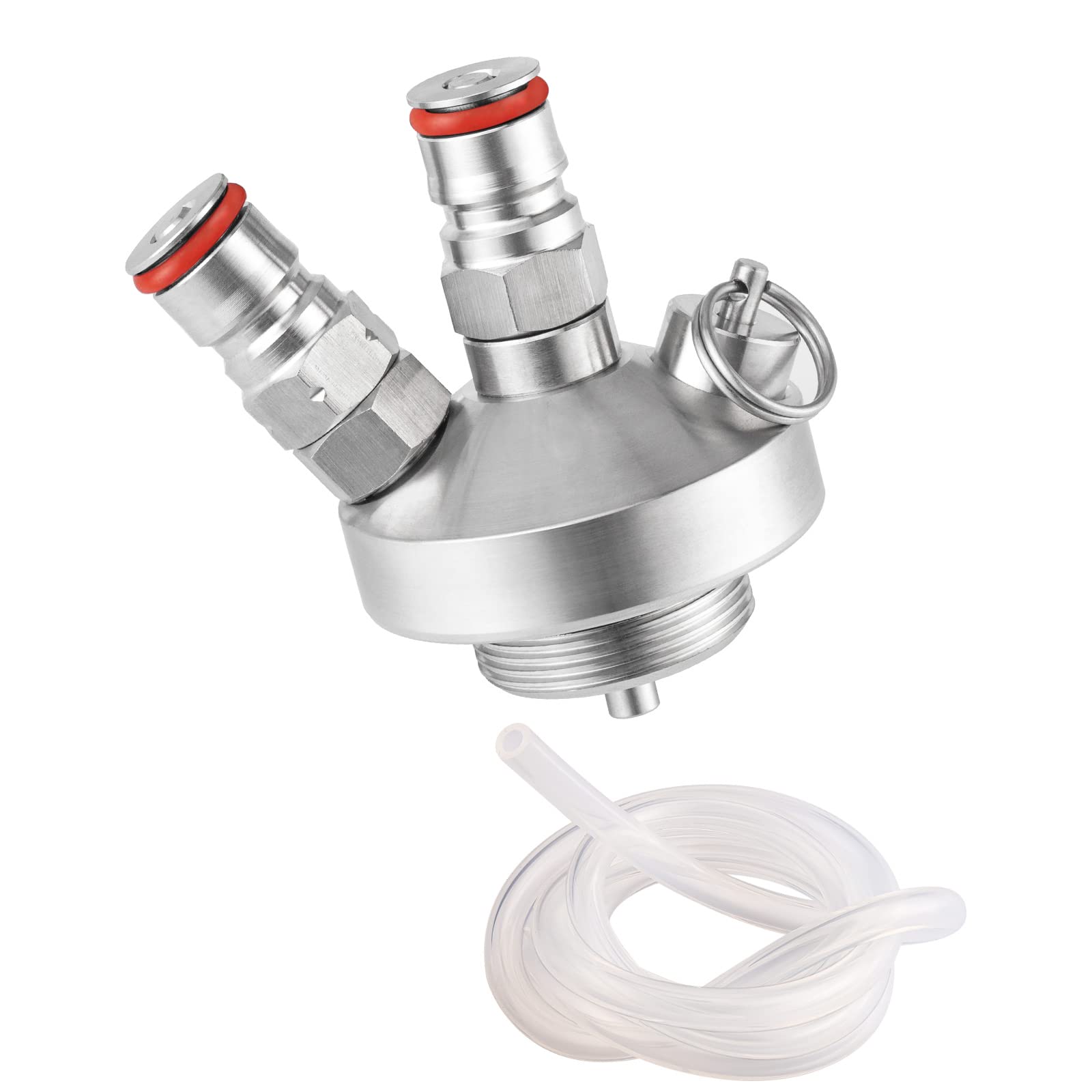 TMCRAFT Mini Keg Dispenser, Edelstahl Beide Kugeln Lock Speer, Schnellmontage-Bieranschluss Mit 130cm Bierschlauch für Growler Angebot bei HelloDeals