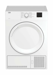 Beko DC 7130 N Kondenstrockner, 7 kg, G100, Elektronische Feuchtemessung, Automatischer Knitterschutz, AquaWave-Schontrommel, 15 Programme, Express Programm G 63 dBA Kondenstrockner 7 kg Angebot bei HelloDeals