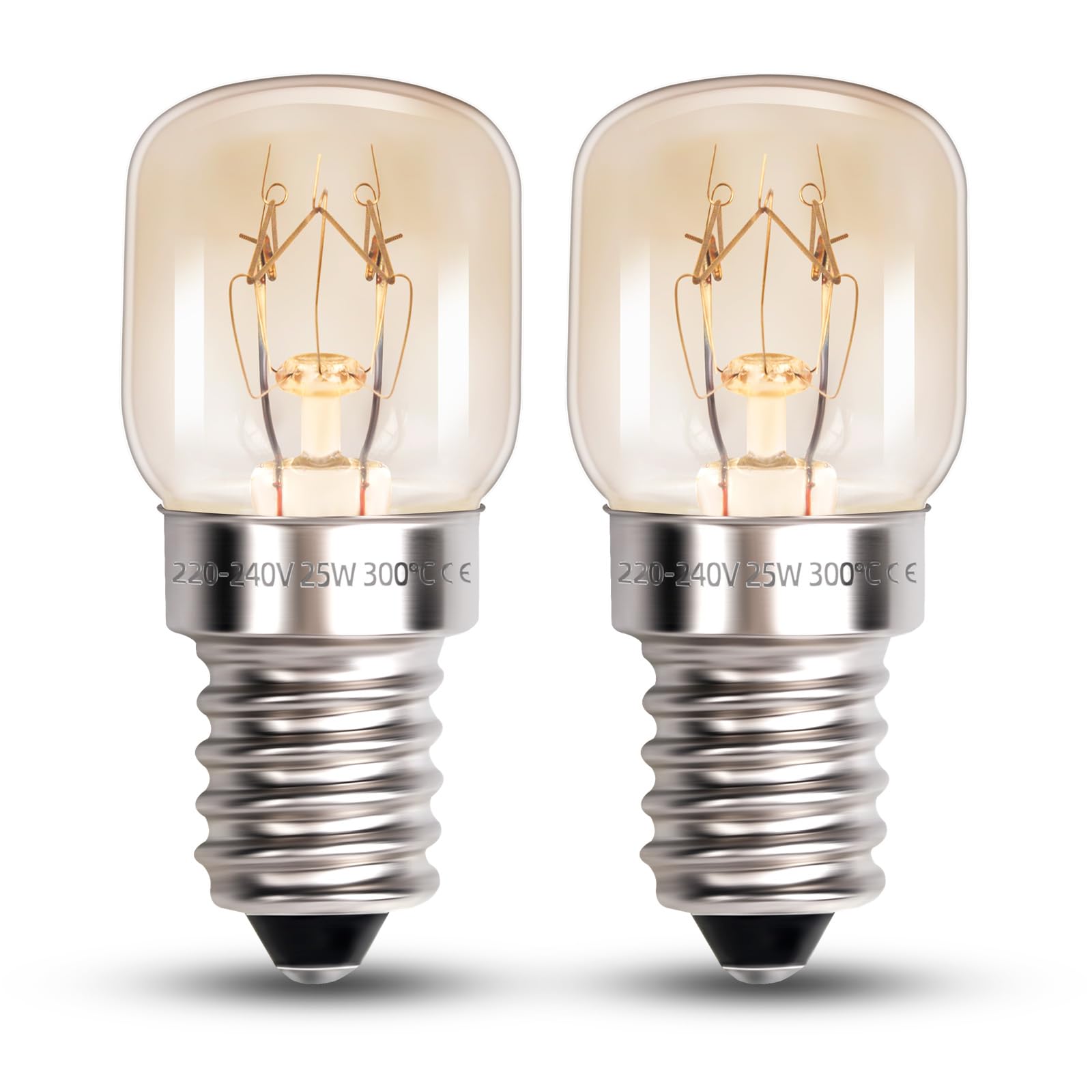 T22 E14 Backofenlampe Warmweiß 2700K, Up to 300°C, AC 220-240V, Dimmbar, Glühbirne E14 Kerze für Backofen, Mikrowelle, Dunstabzugshaube Lampe, Salzlampe, 2pcs 25W Backofenlampe Angebot bei HelloDeals