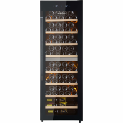 Weinkühlschrank 2 Zonen für 71 Flaschen, Freistehend Getränkekühlschrank mit Glastür, 5–10°C/12–20°C, UV-Schutz, LED-Beleuchtung, Energieeffizienzklasse F Angebot bei HelloDeals