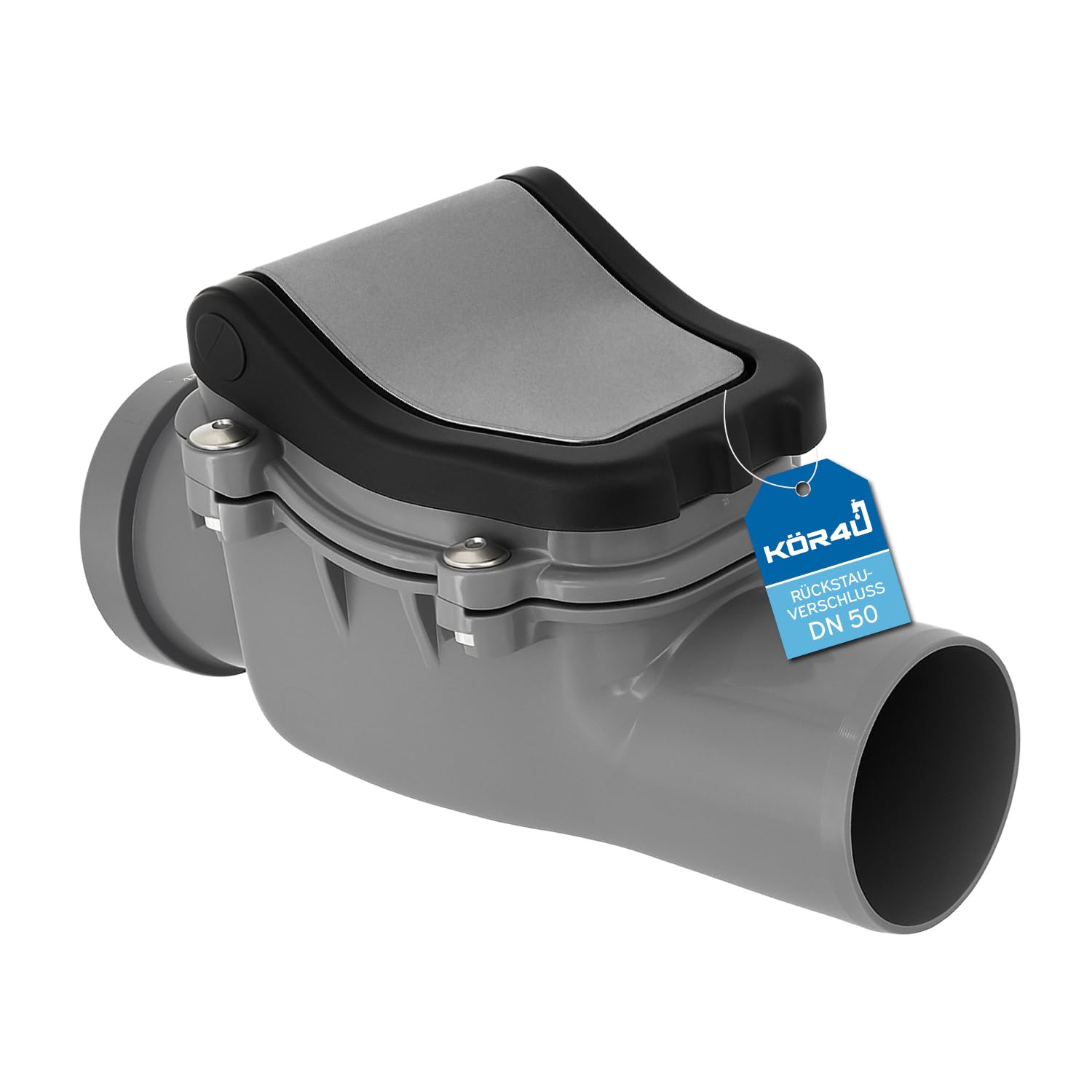 kör4u Rückstauklappe DN 50, grau, Abwasser, Rattenschutz, Rückstauverschluss (DN 50) Angebot bei HelloDeals