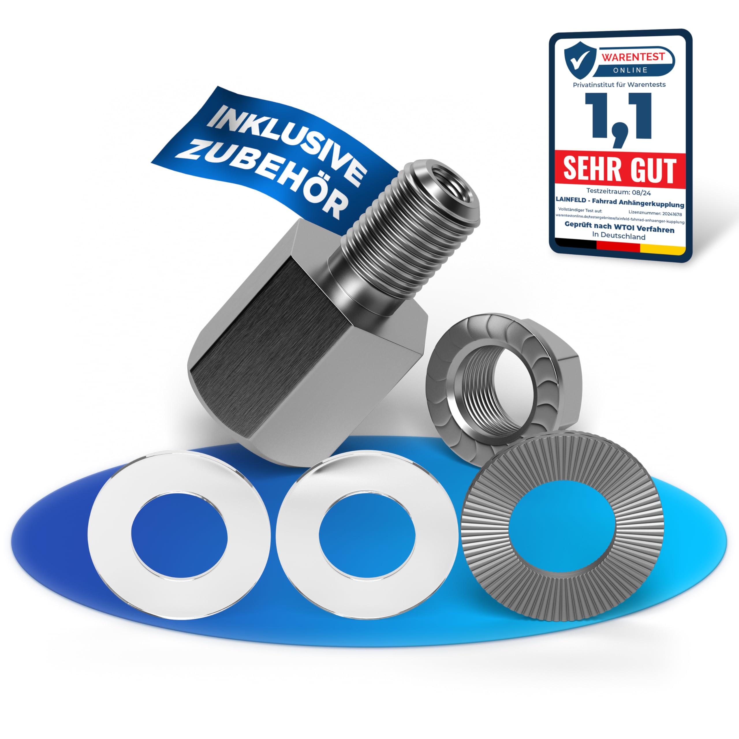 Fahrrad Achsenadapter für Steckachse oder Schnellspanner | Fahrradanhänger Adapter Steckachse Schnellspanner Anhänger Anhängerkupplung M5 Schnellspanner Angebot bei HelloDeals