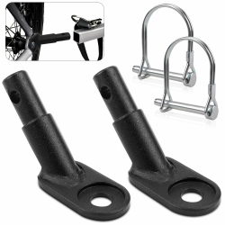 Fahrradanhänger Kupplung Set Fahrrad Anhängerkupplung Schwarz mit Sicherungsstift Adapter für Thule Fahrradanhänger Kinderanhänger Fahrradanhängerkupplung für Kinder Und Hundeanhänger (2 Set) Angebot bei HelloDeals