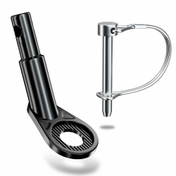 Fahrradanhänger Kupplung, 12mm Fahrrad Anhängerkupplung mit Sicherheitsstift, Robuster Stahl Fahrradanhänger Adapter, Fahrradkupplung für Hundeanhänger, Kinderanhänger, Lastenanhänger Schwarz Angebot bei HelloDeals