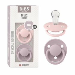 BIBS De Lux Schnuller 2er-Pack, BPA-frei, Kirschform Nippel. Silikon, Hergestellt in Dänemark. 0-36 Monate (2er Pack), Blossom/Dusky Lilac Blossom / Dusky Lilac 0-36 Months (2 Pack) Angebot bei HelloDeals