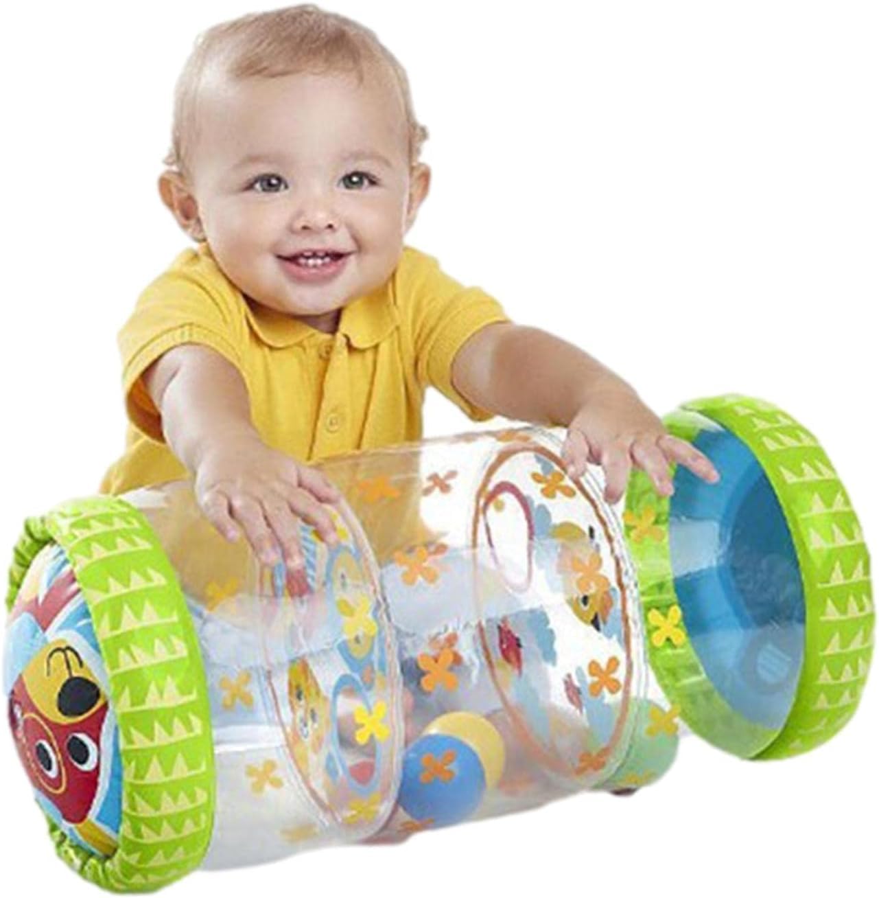 Baby-Rolle Krabbelrolle Baby Krabbelspielzeug krabbelhilfe Für Babys,Aufblasbares Babys-Rollerspielzeug, Krabbelspielzeug für Babys, Krabbel- und Kletterball für Kleinkinder, beste Lernspiele Angebot bei HelloDeals