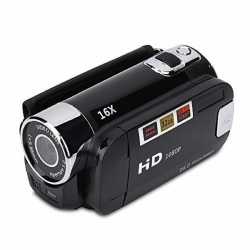 Socobeta Digitaler Camcorder Videokamera Camcorder 16x HD 128g Externe Speicherkarte 270° Drehung dv Player(Schwarz) Angebot bei HelloDeals