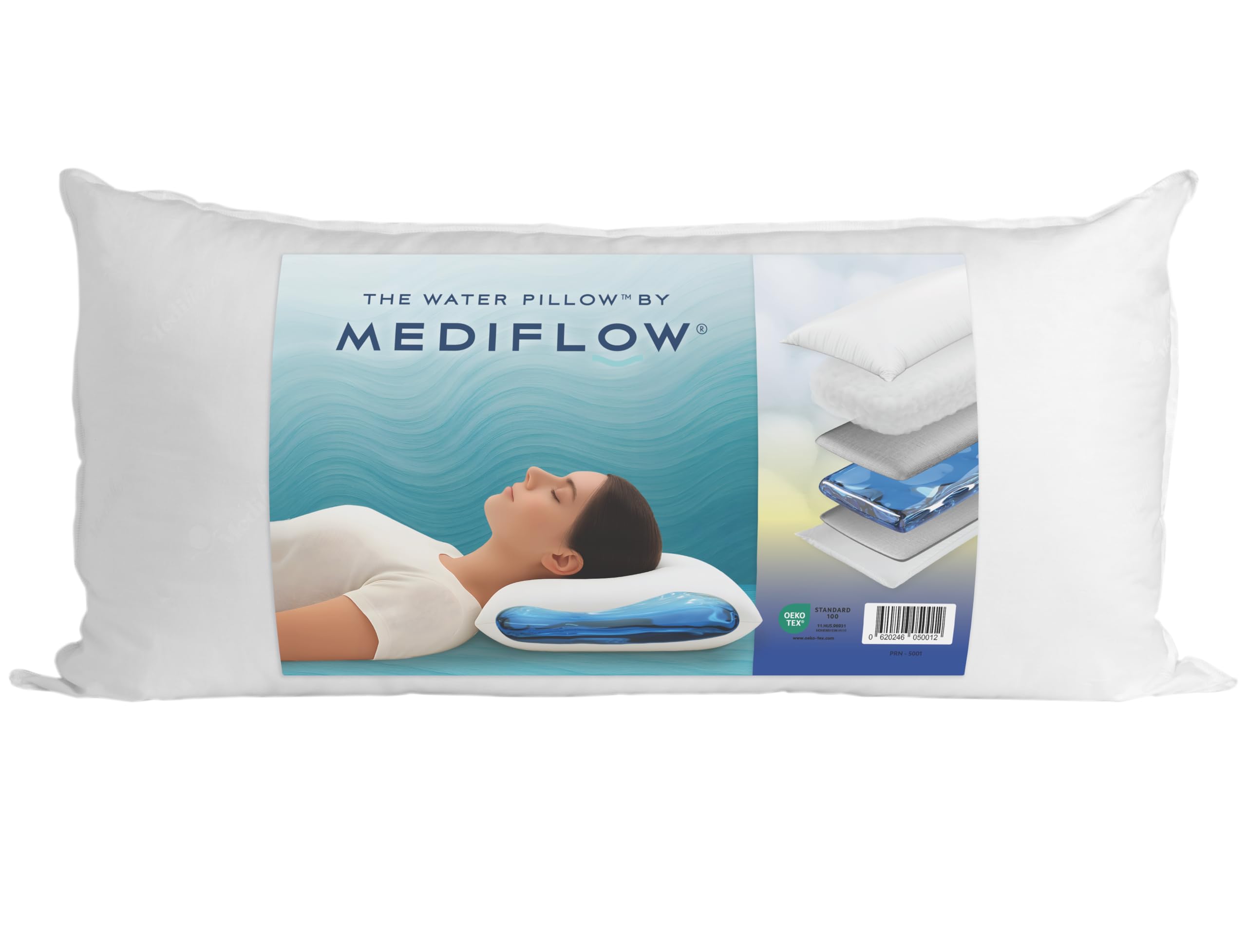 Mediflow Das erste & Original Wasserkissen, klinisch erwiesen, um Nackenschmerzen zu reduzieren & den Schlaf zu verbessern Ideal für die richtige Nackenunterstützung (40 x 80 cm) 40 cm x 80 cm (1 Stück) Angebot bei HelloDeals