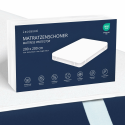 JACOBSON Matratzenschoner 200 x 200 cm - wasserdichte Matratzenauflage - atmungsaktiver Matratzenschutz (200x200cm) 200 x 200 cm 1 Stück Angebot bei HelloDeals