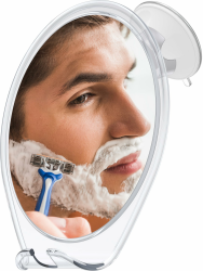 HONEYBULL Nebelfreier Duschspiegel mit Saughalterung & Schwenkfunktion – Beschlagfreier Acryl-Badspiegel zum Rasieren – Integrierter Rasiererhalter, einfache Montage, Duschzubehör für Zuhause Angebot bei HelloDeals