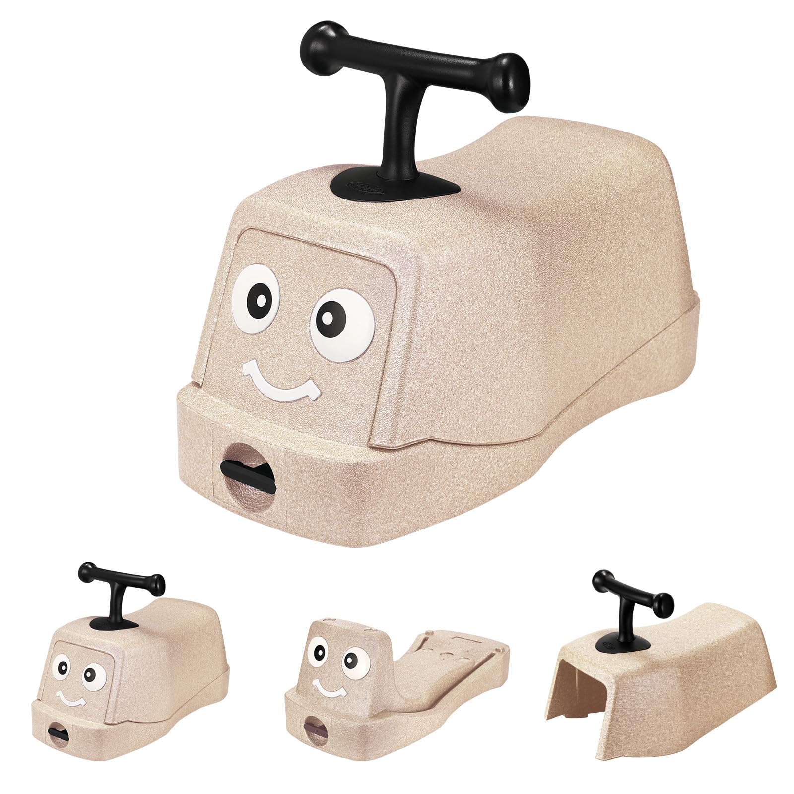 MAMIZO 5 in 1 Rutschauto ab 1 Jahr, Babyrutscher mit 4 PCs 360° Geräuschlose Räder, Babyroller bis 20kg, Babyrollbrett, EPP, Baby Walker, Wippauto, Rutschfahrzeug, Baby Spielzeug Rutschauto, Gelb Beige Angebot bei HelloDeals