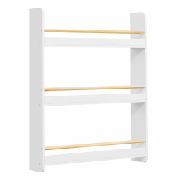 SONGMICS Bücherregal Kinder, Kinderregal mit 3 Ebenen, Spielzeugregal, Wandregal, für Kinderzimmer, Spielzimmer, weiß-naturfarben GKR013W02 3 Ebenen (60B x 75H cm) Angebot bei HelloDeals