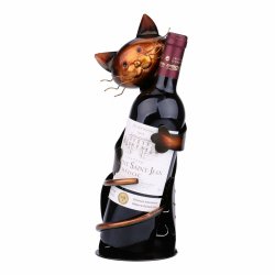 Katze formte Weinhalter, Weinflaschenhalter, Katzen Deko, Weinregal, Metall-Skulptur, Praktische Skulptur, Innendekoration Handwerk, Hauptdekoration für Geburtstag,Weihnachten,Thanksgiving Angebot bei HelloDeals