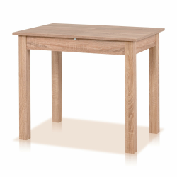 smart Esstisch 90x60 cm Eiche, Küchentisch ausziehbar bis 130 cm, Esszimmertisch aus Holzwerkstoff inkl. erweiterbare Auszugsplatte, moderner Tisch für bis zu 6 Personen Eiche Ausziehbar Eckig 90x60 cm Angebot bei HelloDeals