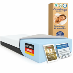 Arensberger SARA Gelschaum Matratze 120x200 cm – 16 cm NANOCELL® Gel-Schaum – H3 Härtegrad – Atmungsaktiv – Abnehmbarer Bezug 240g/m² – Waschbar bis 60°C – Rollmatratze Komfortmatratze 120 x 200 cm 16cm Angebot bei HelloDeals