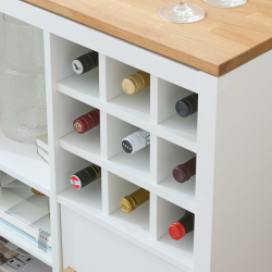 IKEA Kallax Einsatz | Regaleinsatz f. 9 Flaschen | H x B x L : 33 x 33 x 36 cm | Fachgröße: 10 x 10 cm | Weinflaschen Lagerung im Kallax Regal | Weinregal Flaschenregal Flascheneinsatz | weiß Angebot bei HelloDeals