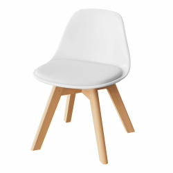 WOLTU Kinderstühle mit Holzbeinen, Stuhl für Kinder, Sitzhöhe 33 cm, Stabile Kinder Stühle mit Rückenlehne für Kinderzimmer, Sitzgruppe Kindertisch, 56 x 38 x 33 cm, Weiß Angebot bei HelloDeals