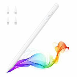MoKo Stift für iPad (A16) 11. 10. Gen, Stylus Stift für 2018-2025 Apple iPad 11/10/9/8/7/6/A16,Mini 7/6/5,Air M3/M2 11"/13"/5/4/3, Pro M4 13"/12,9"/11" Neigungssensibilität,USB-C Schnellladung, Weiß Angebot bei HelloDeals