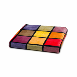 Gözze - Weiche Kuscheldecke, Cashmere Feeling, Hohes Stoffgewicht 500 g/m², Antigua, 150 x 200 cm - Orange/Rot/Gelb Angebot bei HelloDeals