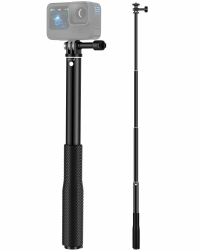 92cm Ausziehbar Wasserdicht Selfie Stick für GoPro Hero 13/12/11/10/9/Max, DJI Osmo Pocket 3, Insta360 X5/X4, AKASO EK7000/V50 X und andere Action Kamera - Action Cam Unterwasser Zubehör Angebot bei HelloDeals