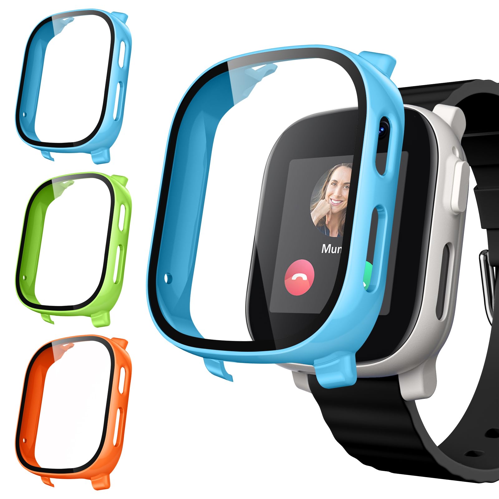 Upeak 3 Stück Schutzhülle für Xplora X6 Play Kids Displayschutz, Hard PC Hülle mit Panzerglas Schutzfolie, Gehäuse Rundum Schutz Case Cover for X 6 Play (Nicht für X6 Play Gen 2), Blau/Grün/Orange Blau/Grasgrün/Orange für XPLORA X6 PLAY Angebot bei HelloDeals