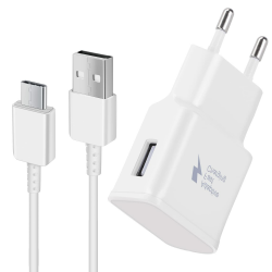 USB C Schnellladegerät Ladegerät mit USB C Ladekabel Schnellladekabel 1,5m Für Samsung Galaxy S22 S21 S20 S10 S9 S8 A16 A15 A14 A36 A35 A55 A54 A53 A05s A04s, Z Flip5 Z Flip4 Tablet Netzteil Adapter Weiß Angebot bei HelloDeals