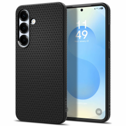 Spigen Liquid Air für Samsung Galaxy S25 Hülle mit [Stoßdämpfender Schutz], leichtes TPU, Anti-Rutsch Design –Schwarz S25 Matte Black Angebot bei HelloDeals