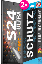 2x se® 3D SCHUTZFOLIE Entspiegelt für Samsung Galaxy S24 Ultra,Anti-Staub, 100% Fingerabdruck & FaceID kompatibel, einfache blasenfreie Installation, Ultra-Klar, Stoß-Kratzfest, aus Deutschland Galaxy S24 Ultra (6.8") Matt Angebot bei HelloDeals
