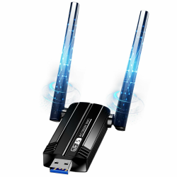 USB WLAN Stick Adapter für PC - Internet Stick 1300Mbps USB 3.0 Dual Band 2.4GHz/5.8GHz WLAN Adapter PC mit 2 x 5dBi Antenna PC/Laptop, Kompatibel mit Windows 11/10/8/7/Vista/XP, Mac OS 10.9-10.15 6B35 Angebot bei HelloDeals