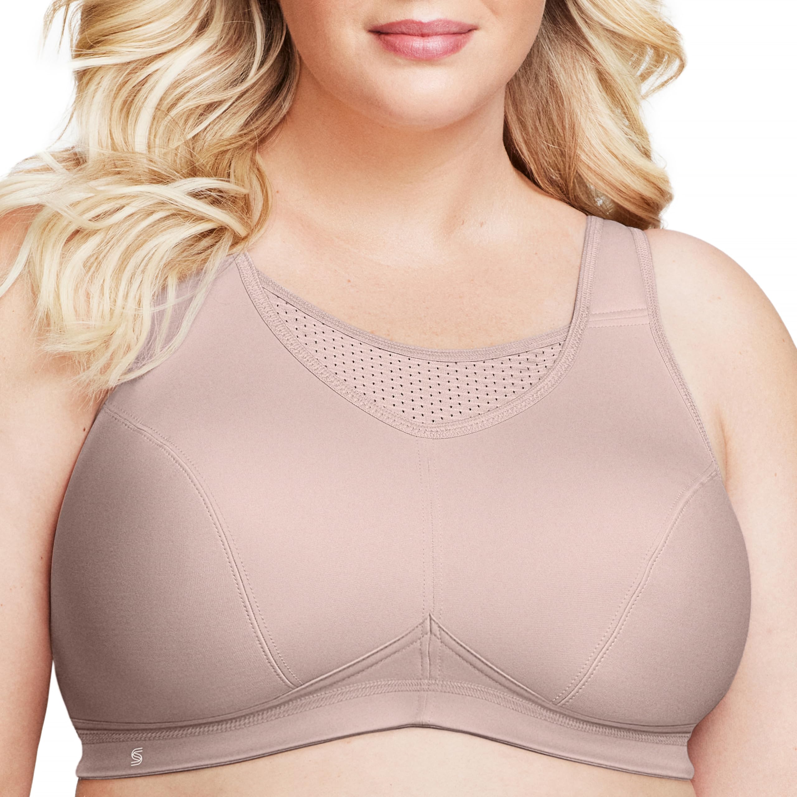 Glamorise Damen Hochleistungs Bustier Sport-BH 85E Rose Tan Angebot bei HelloDeals