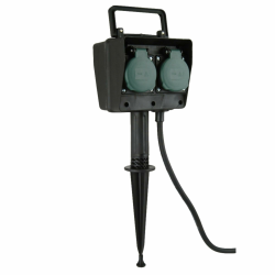 UNITEC Erdspiess mit 4-fach Steckdose 1,5m-Zuleitung 4-fach Steckdose mit Erdpsieß Angebot bei HelloDeals