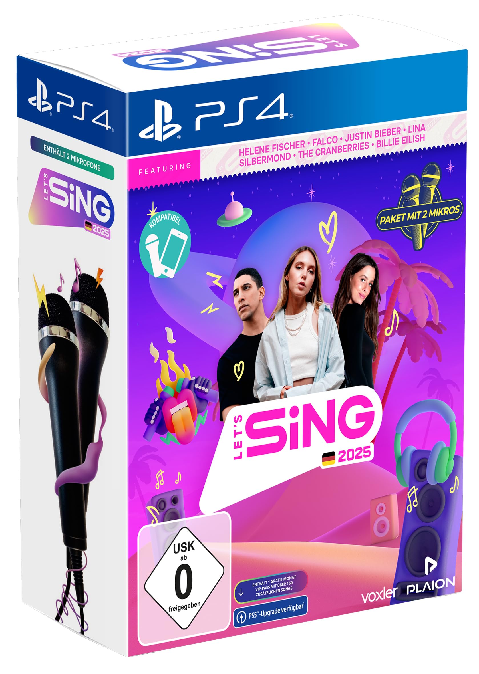 Let's Sing 2025 German Version (+ 2 Mics) (Playstation 4) PlayStation 4 Spiel + 2 Mikrofone Angebot bei HelloDeals