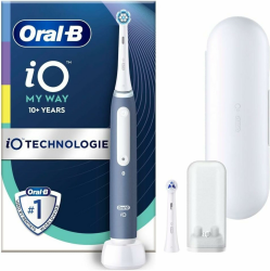 Oral-B iO My Way Elektrische Zahnbürste Kinder — Electric Toothbrush für Kinder ab 10 Jahren, Inkl. 1 Aufsteckbürste, Reise-etui und 4 Putzmodi für Zahnpflege, Designed by Braun — Blau mit Reiseetui Angebot bei HelloDeals