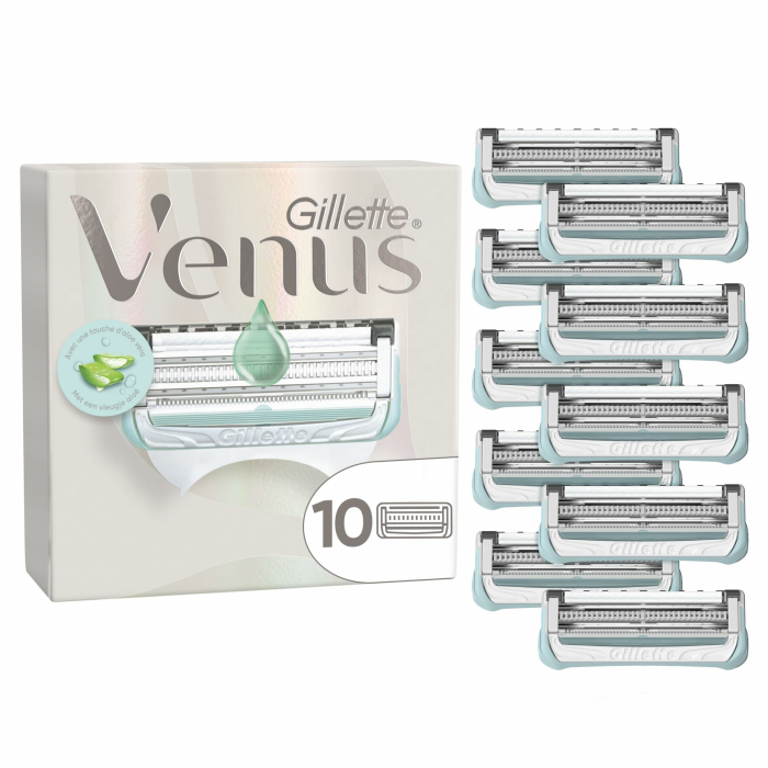 Gillette Venus Damen Rasierklingen — 10 ORIGINAL Ersatzklingen für Damen Nassrasierer, Damenrasierer für den Intimbereich — Kompatibel mit Venus Intimrasierer 10 Klingen Angebot bei HelloDeals