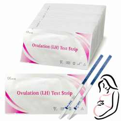 50 Stück Ovulationstest Streifen, Fruchtbarkeitstest für Frauen, 25 miu/ml optimaler Sensitivität, Genaue Verfolgung des Ovulationstest, Schnelle und Genaue Ergebnisse Angebot bei HelloDeals