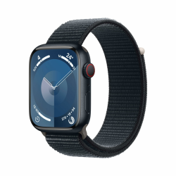 Apple Watch Series 9 [GPS + Cellular, 45mm] - Aluminiumgehäuse Mitternacht mit Sport Loop Mitternacht (Generalüberholt) Angebot bei HelloDeals