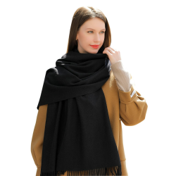 MASADA Damen Winterschal warmer und weicher Schal Schwarz Angebot bei HelloDeals