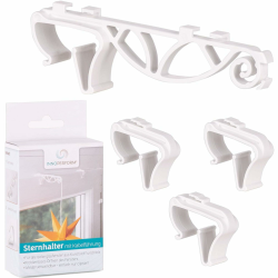 Fensterhaken mit Kabelführung | Metall, 100% Kunststoff | Universalklipp für Fensterdicke 10-20mm | Minimalistisch | Fensterdekoration Angebot bei HelloDeals