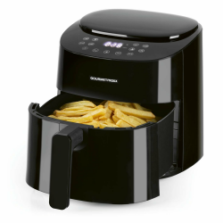 GOURMETmaxx Heißluftfritteuse | 4,5L Airfryer | Timer & Touchscreen | Fritteuse mit 9 Funktionen & 8 Programmen | energiesparend frittieren, nahezu ohne Öl | Minibackofen - 1400 W 4,5 Liter Angebot bei HelloDeals