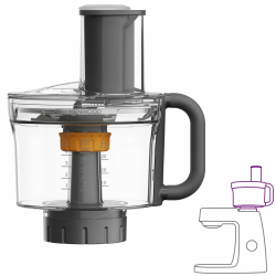 Kenwood MultiPro Küchenmaschine KAH65.000PL, Teigzubehör, 5 Schneidescheiben mit verstellbarer Schneidscheibe, ExpressDice-System, 1,2 L Fassungsvermögen, Zubehörtasche, Silber Angebot bei HelloDeals