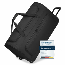 REDOLZ große L Trolley-Reisetasche mit Rollen 71 cm | 81 Liter | für Männer & Frauen (Duffle Essentials) Schwarz L (71 cm) Angebot bei HelloDeals