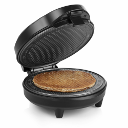 Tristar Eiswaffelbereiter Waffeleisen - 700 Watt, 20cm Ø, Sicherheitsverschluss, kaltbleibende Griffe, WF-1170, schwarz Angebot bei HelloDeals