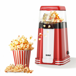 YASHE Popcornmaschine Retro, 1200 W Heißluft-Popcornmaschine mit Messbecher, One-Touch, Ölfrei, Perfekt für Heimkino, Filmabende, Partys Angebot bei HelloDeals