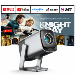 Smart Mini Beamer 4K Kompatibel mit Netflix & Dolby Audio, XuanPad 28000 Lumen Beamer mit TOF Autofokus & Trapezkorrektur, WiFi6 & Bluetooth, 210° Drehbarer Heimkino/Outdoor Projektor für Handy/PC 28000L Netflix Beamer Angebot bei HelloDeals